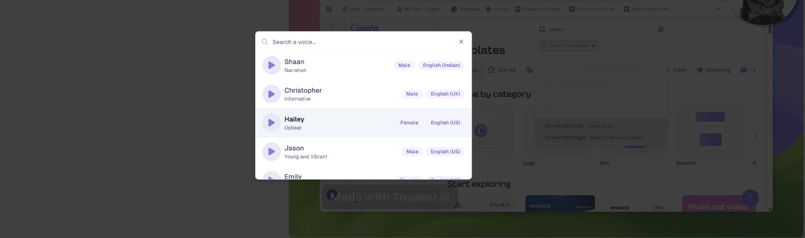 Choose the language and tone for your video&nbsp;