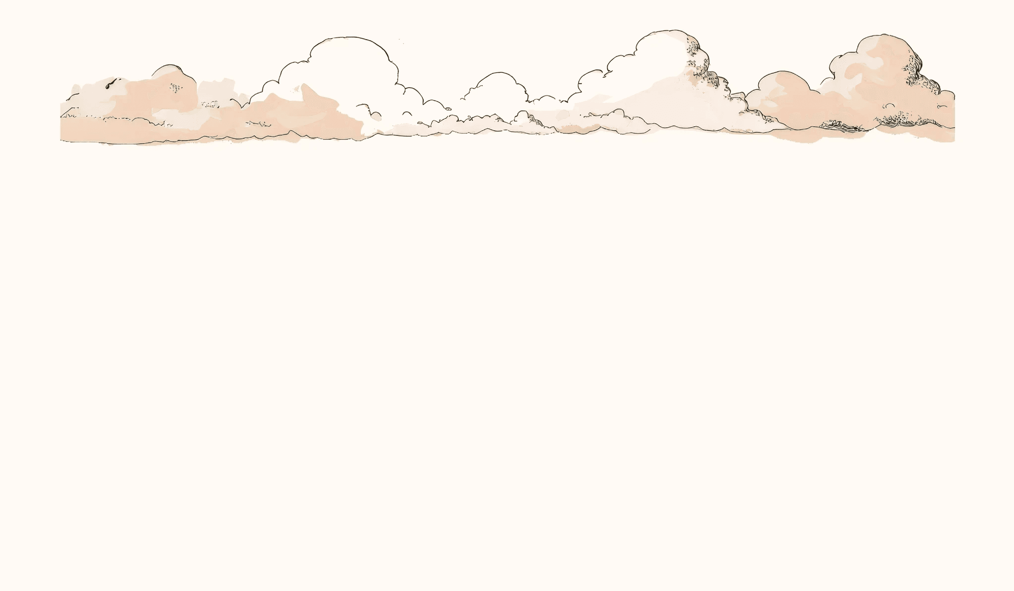 Illustration of clouds used as background design element for lawyer website design services.