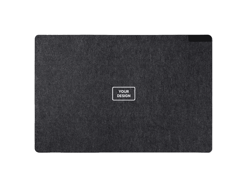 Sustainable felt desk pad with customizable company branding