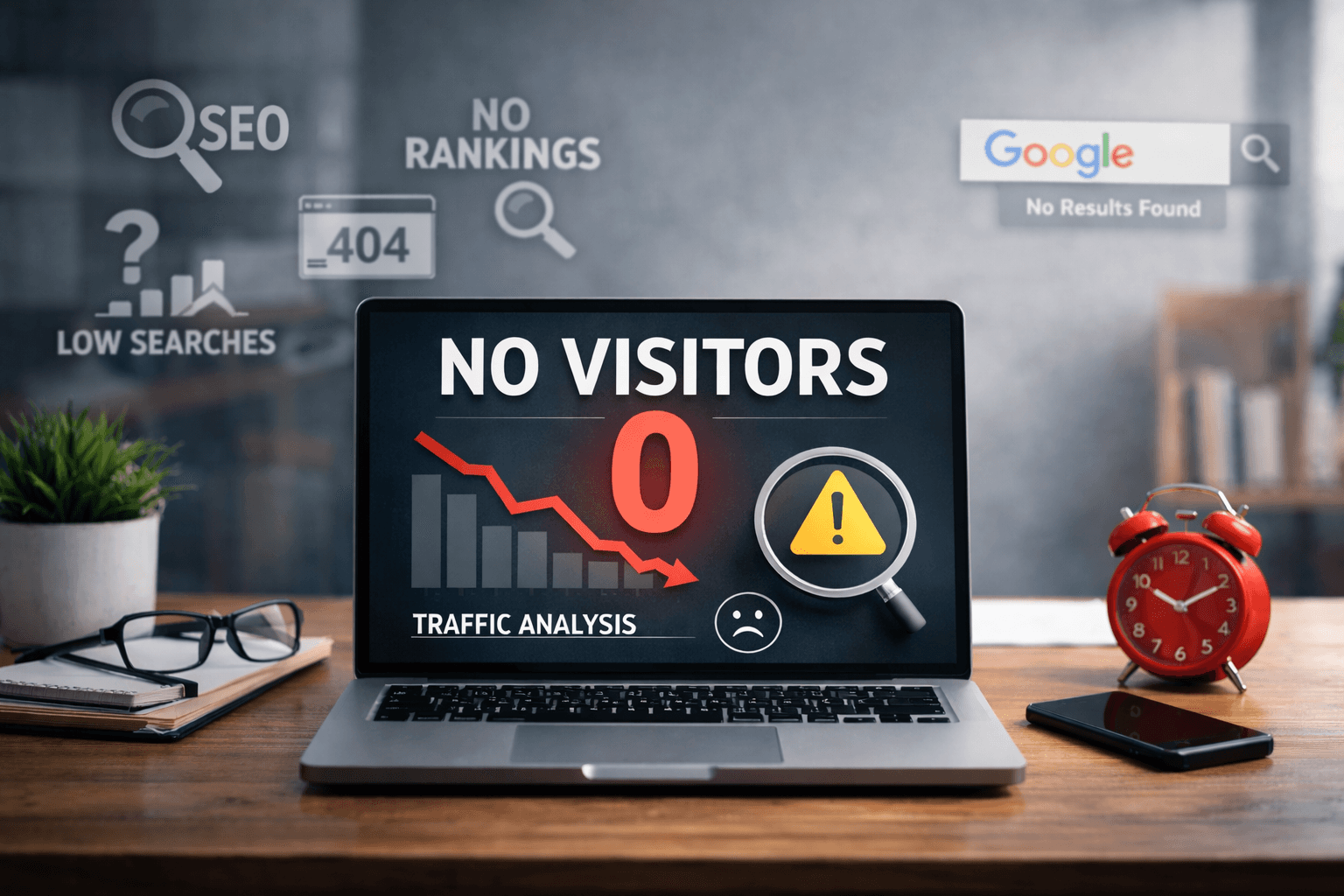 Warum bekommt deine Website keine Besucher? Lerne die wichtigsten SEO Ursachen und wie du mit der richtigen Strategie mehr Traffic und Kunden gewinnst.