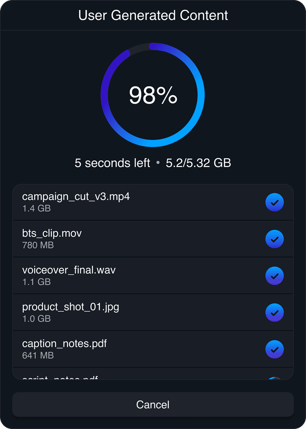 An image of Freelio's project ui