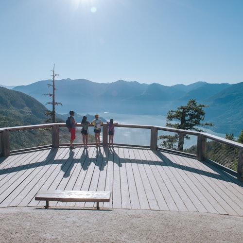夏季观景台上的游客