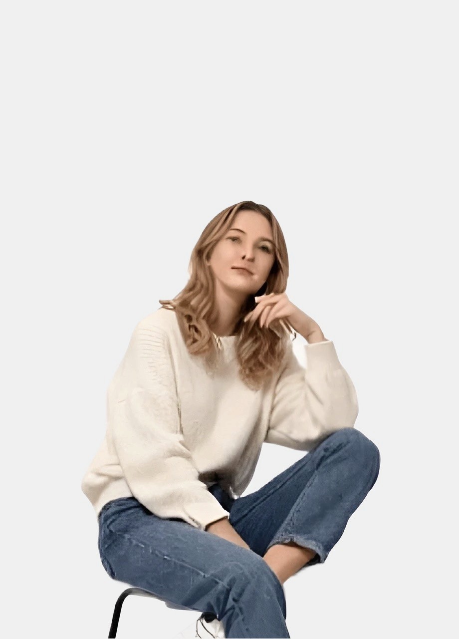 A woman person standing on white background