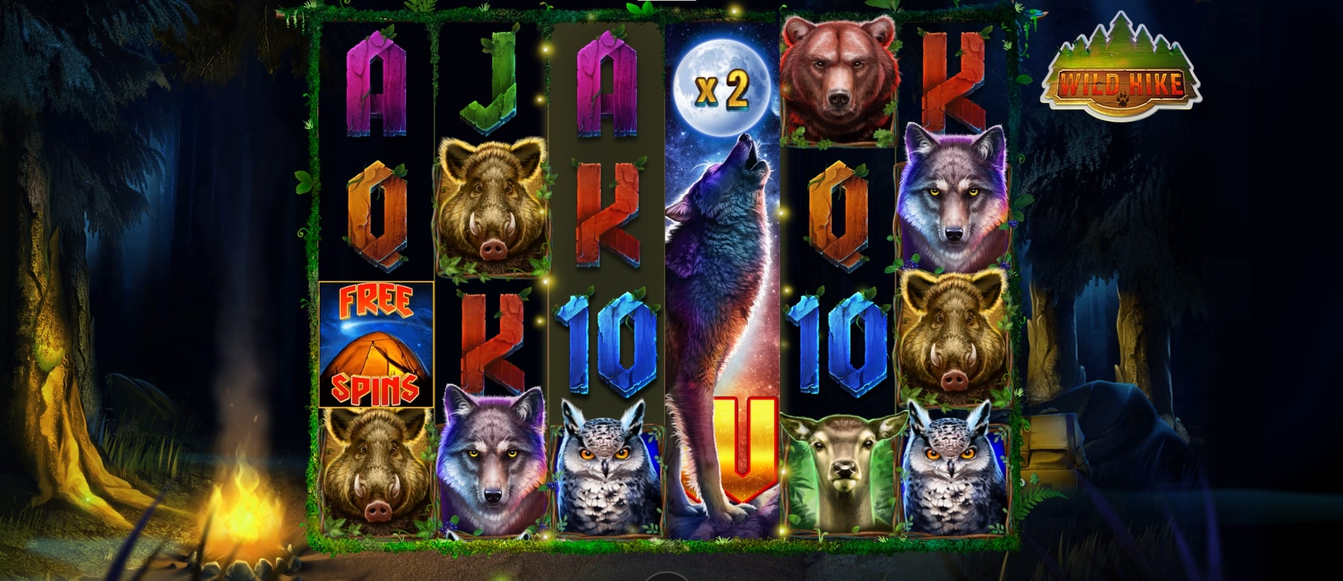 Capture en jeu de la machine à sous Wild Hike
