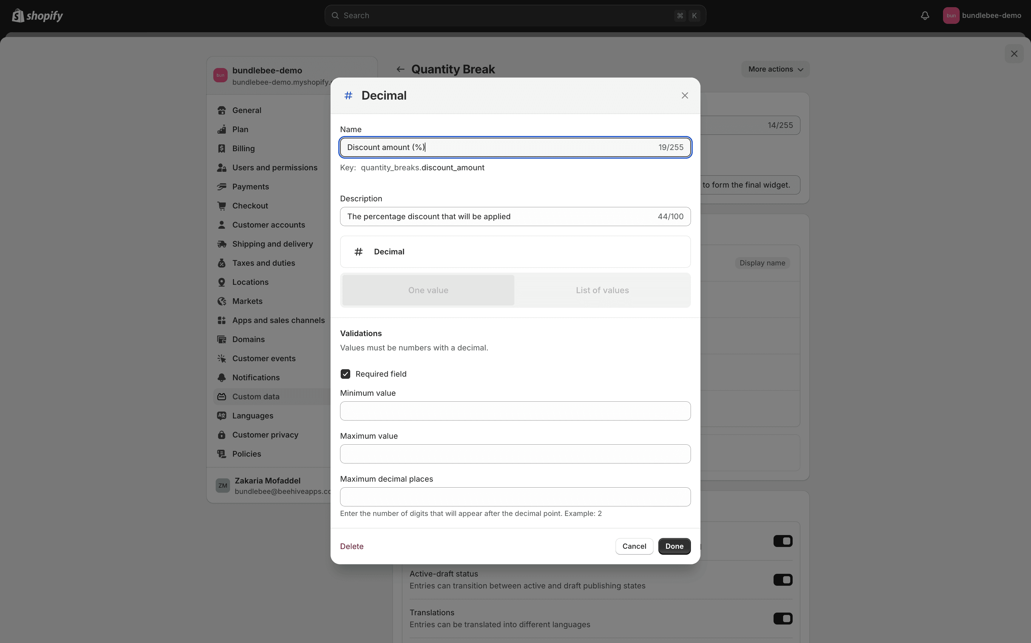 Instructions to find the correct settings