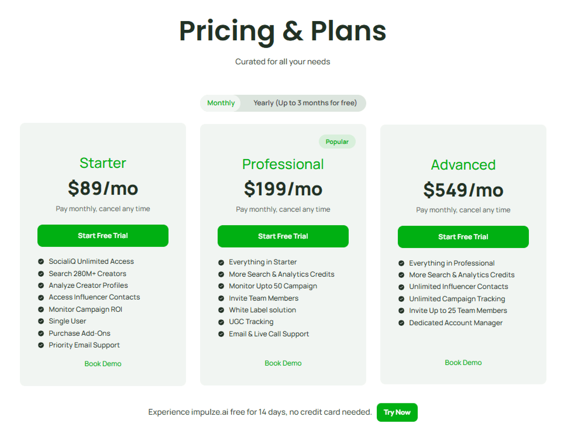 impulze.ai pricing