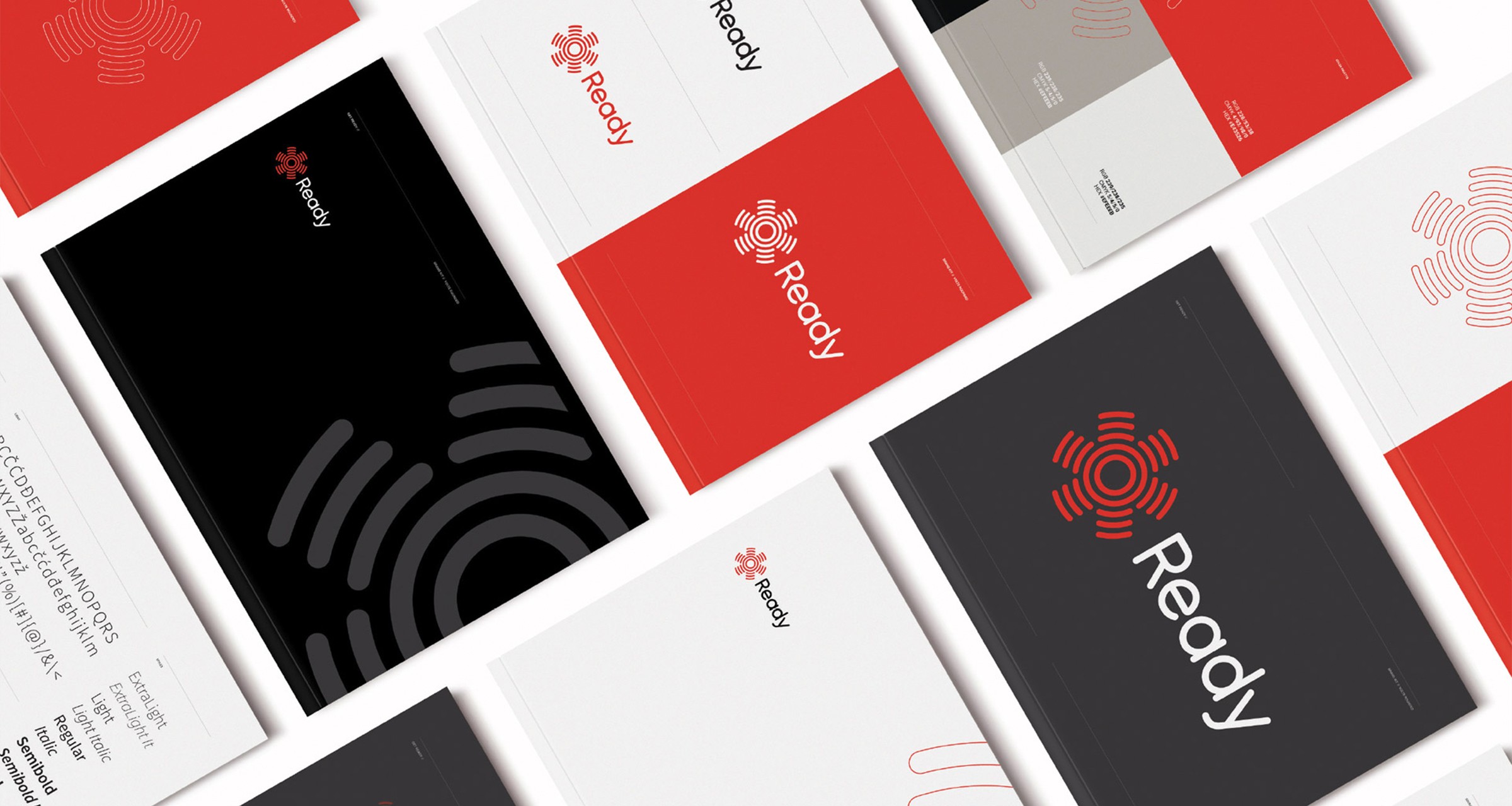 Custom brand book and visual identity guidelines for Ready in-home healthcare service by Studio Odyssey Los Angeles