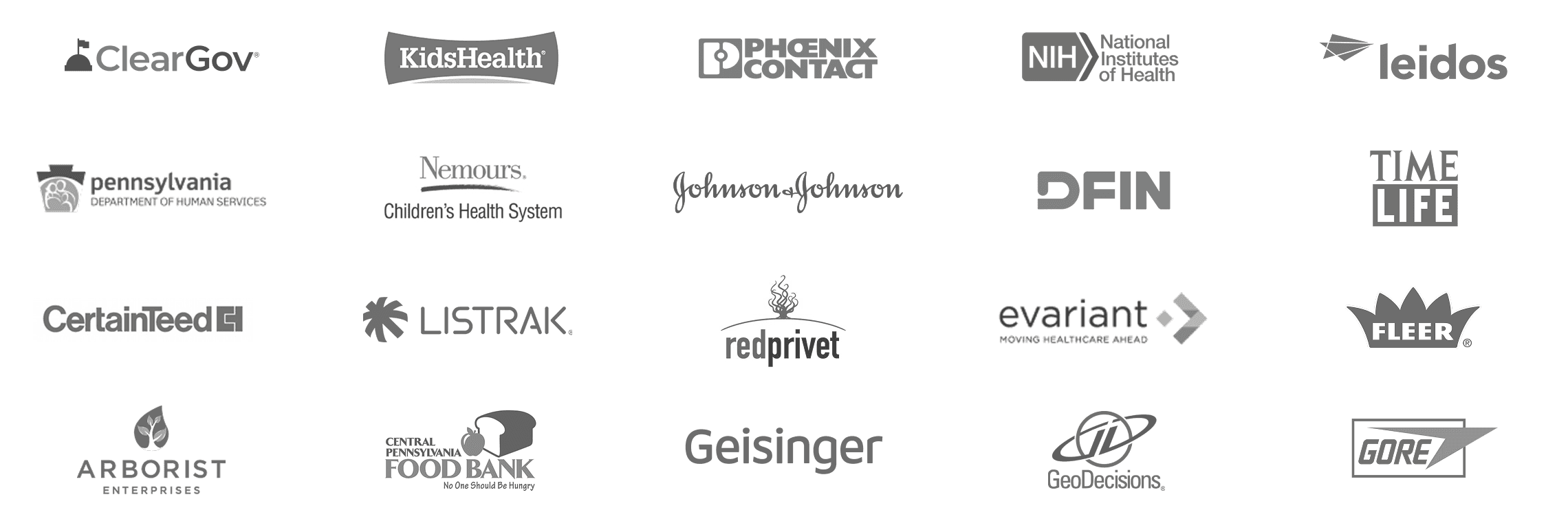 Collection of corporate logos 