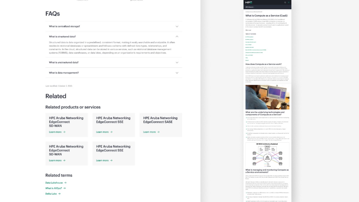 HPE Labs team leadership web page screenshot