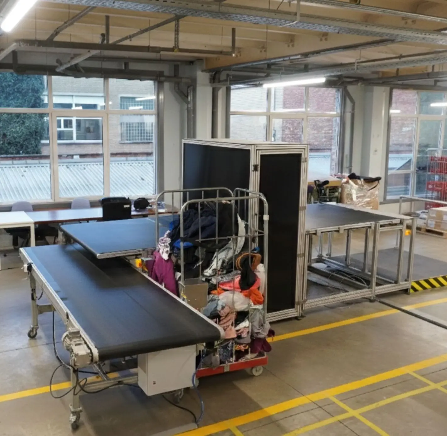 The Sort Mate Hardware: High-precision NIR sensors, 8K cameras, and modular air-jet blowers designed for industrial textile sorting.