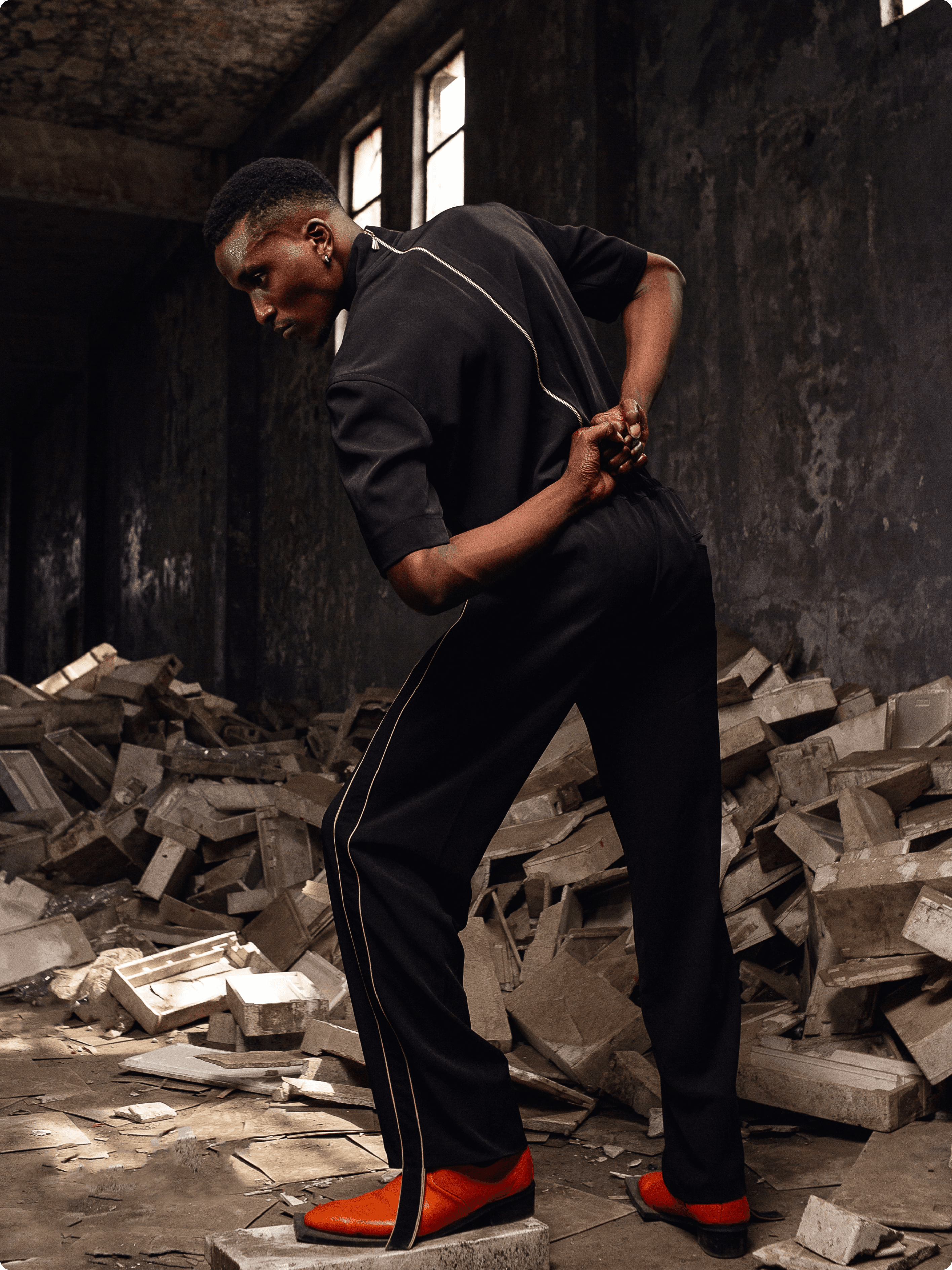 Tiled pattern of small white Deadpan icons—including toilets, rainbows, skulls, plungers and spray bottles—scattered across a solid black background.
