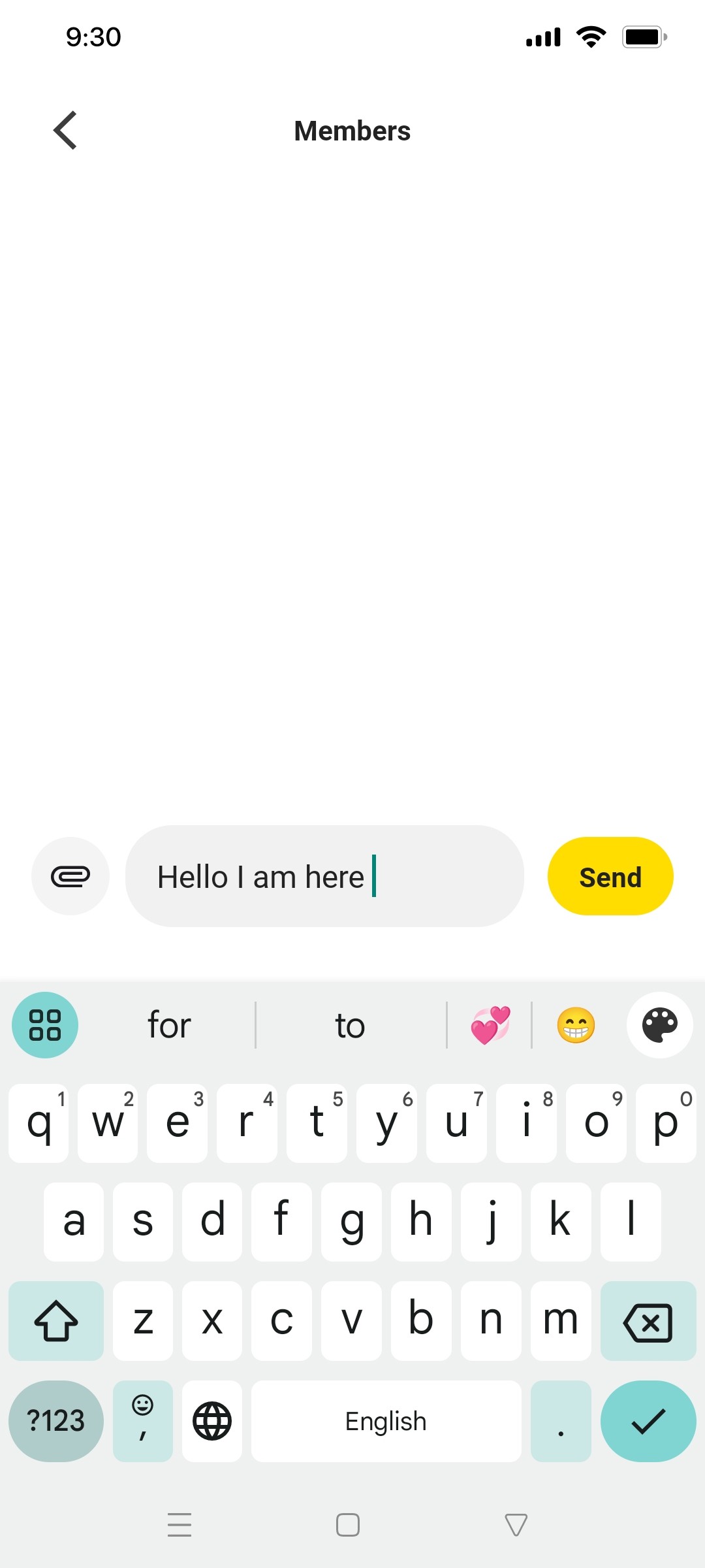 Buy me a coffee Type message 2 screen