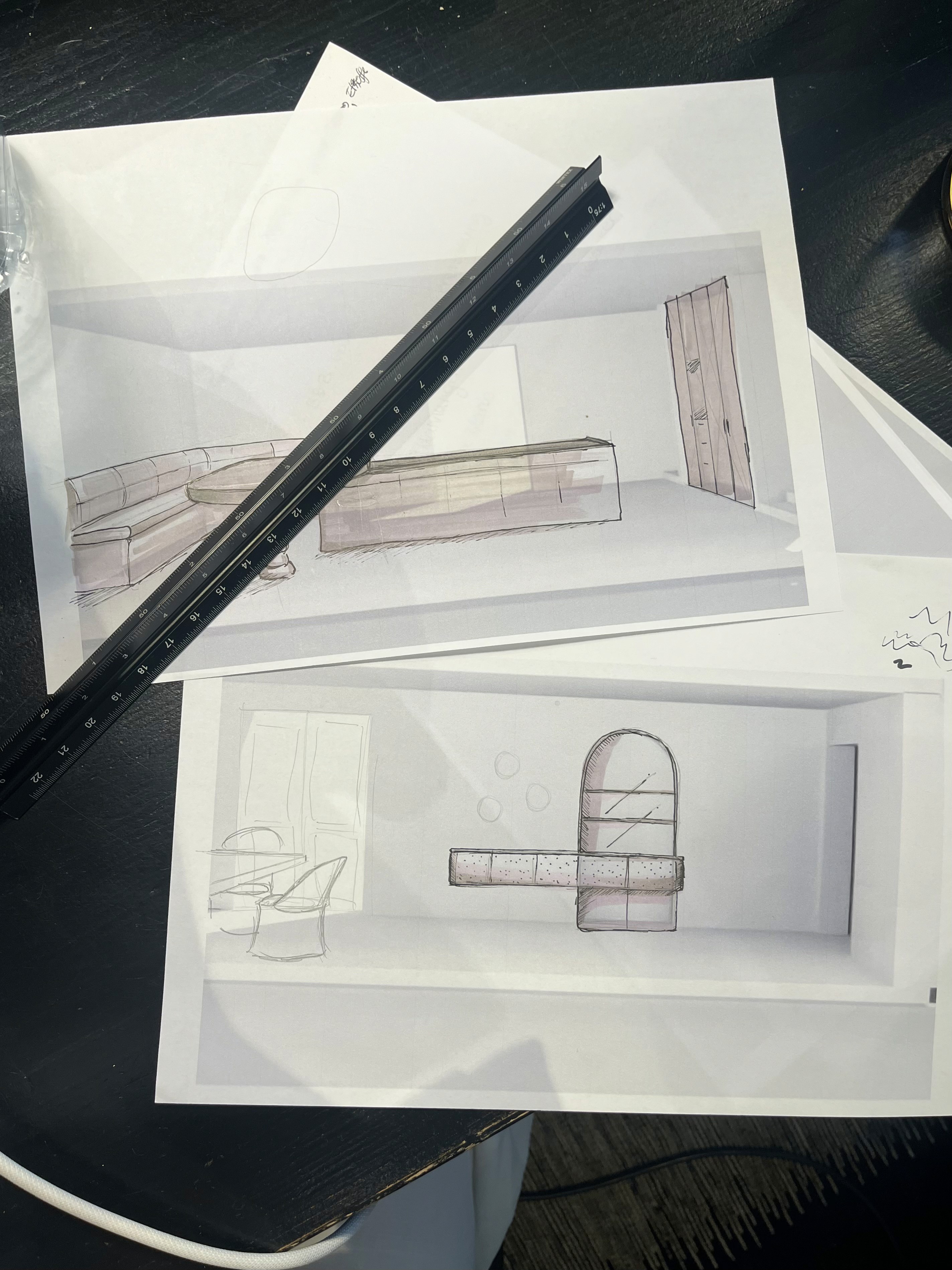 be. INTERIOR STUDIO | GALERIE | Skizze