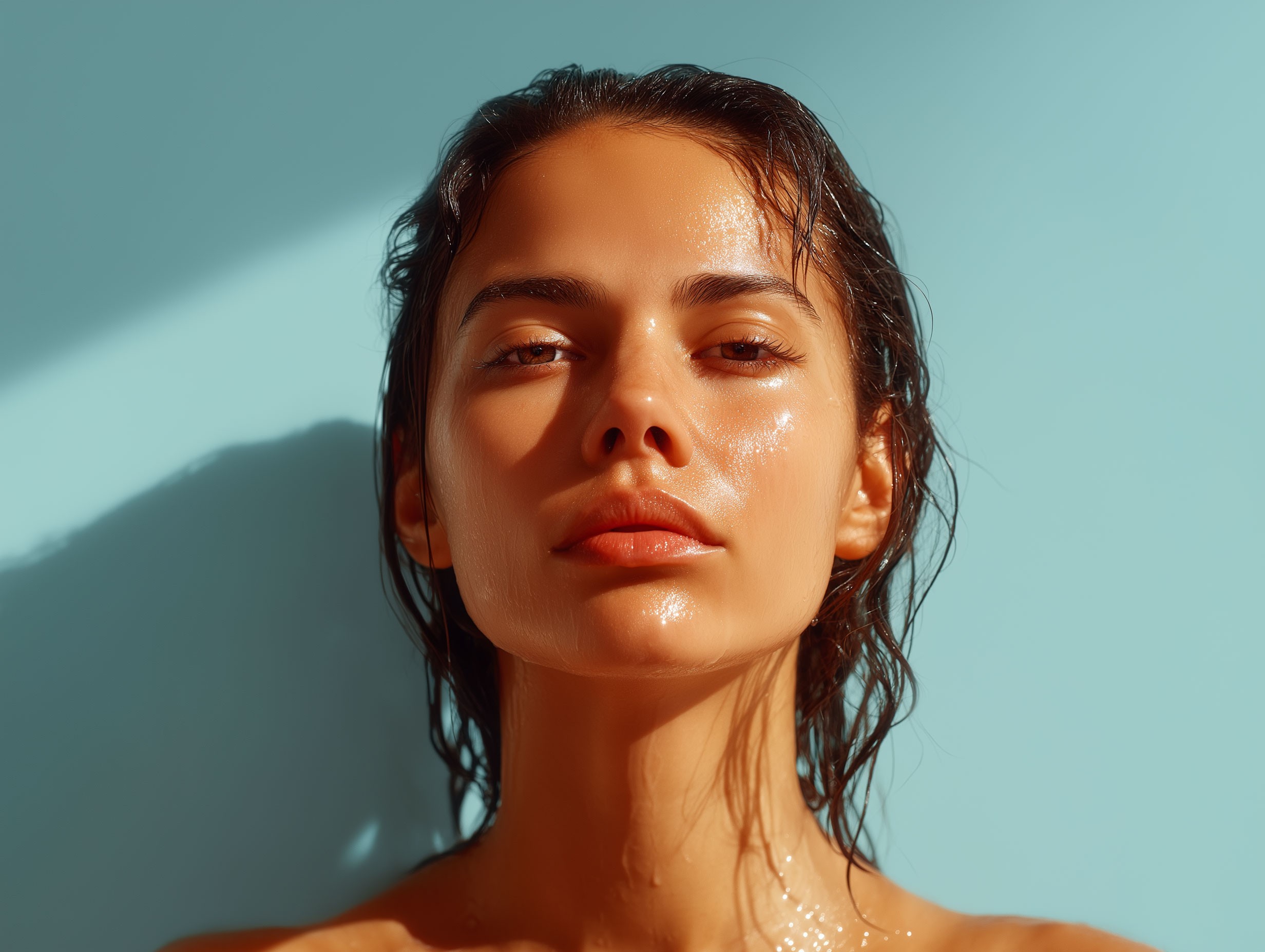 Apothecary-style jars aligned on shelf.