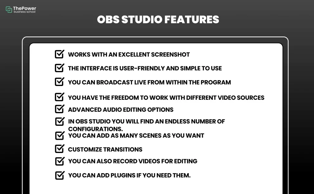 OBS Studio Features