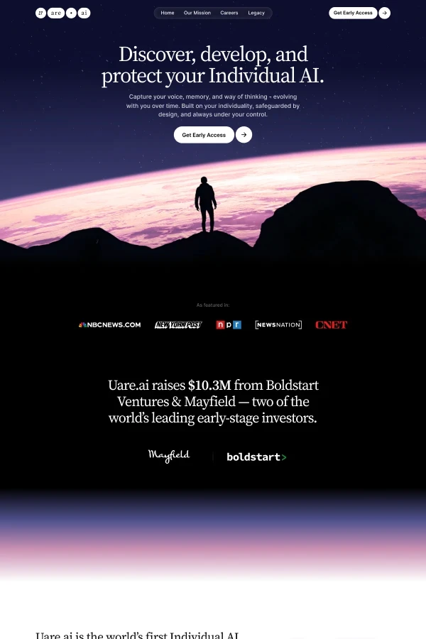 Homepage Section for uareai