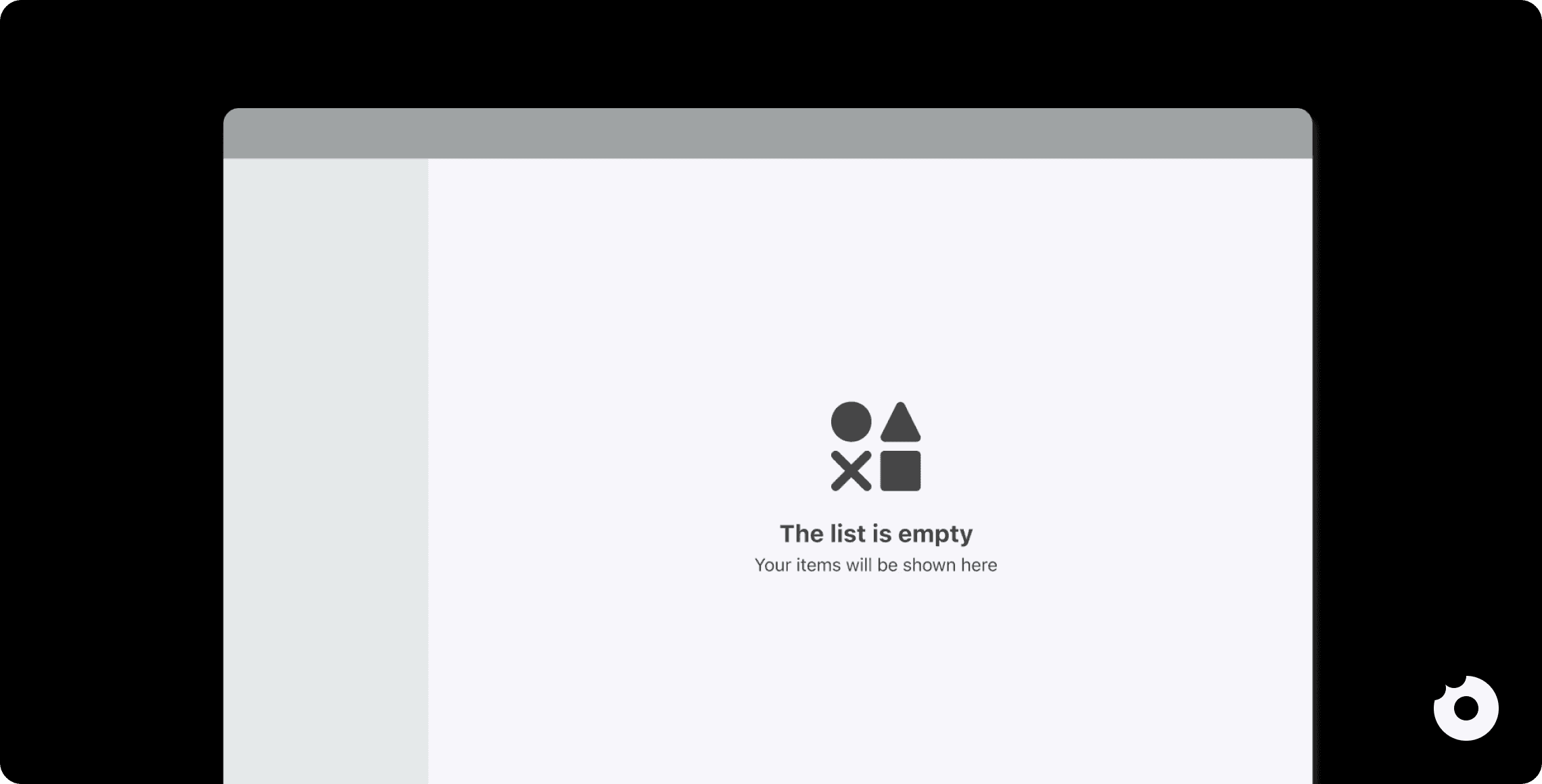 Empty states: dealing with no items