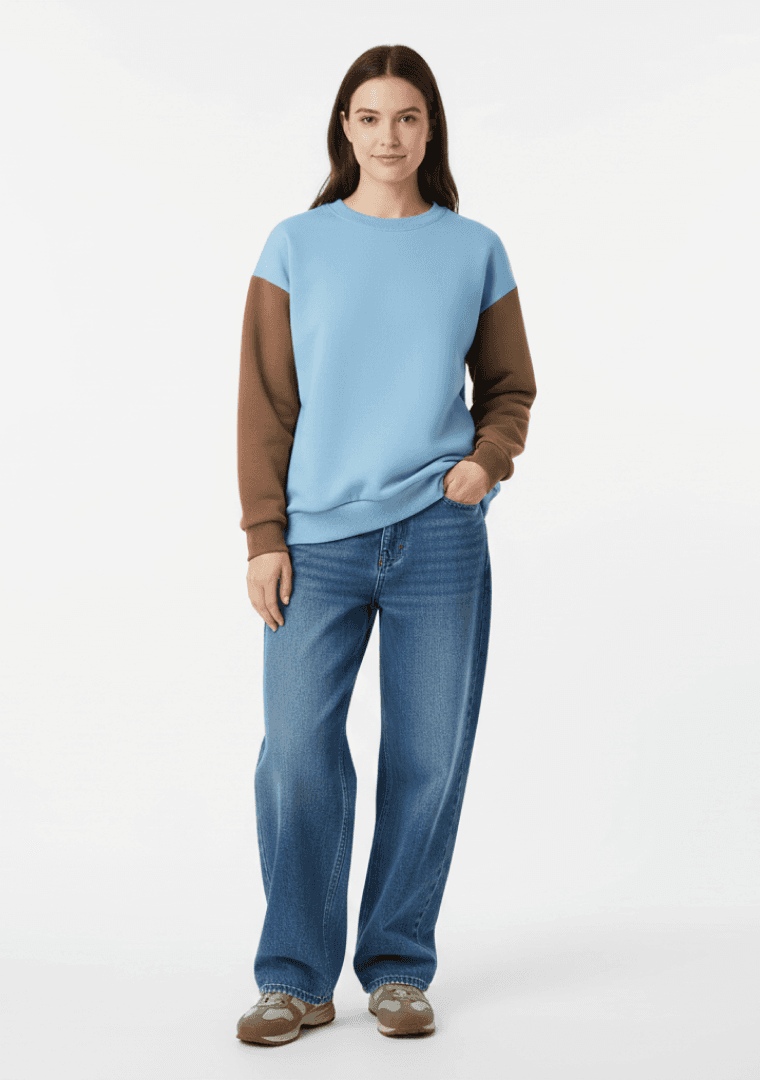 Blue and Brown Sweatshirt