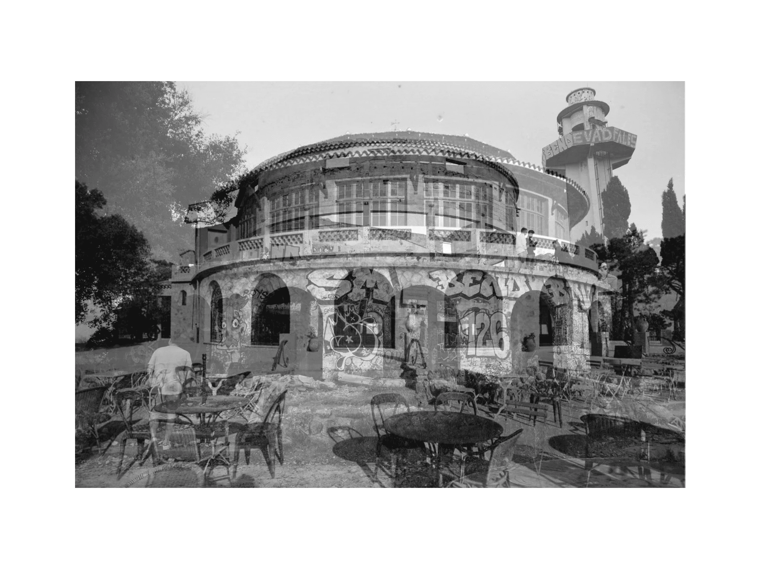 House of memory double exposure