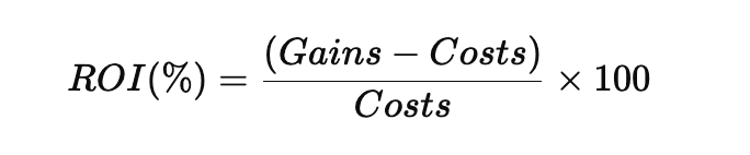 ROI formula