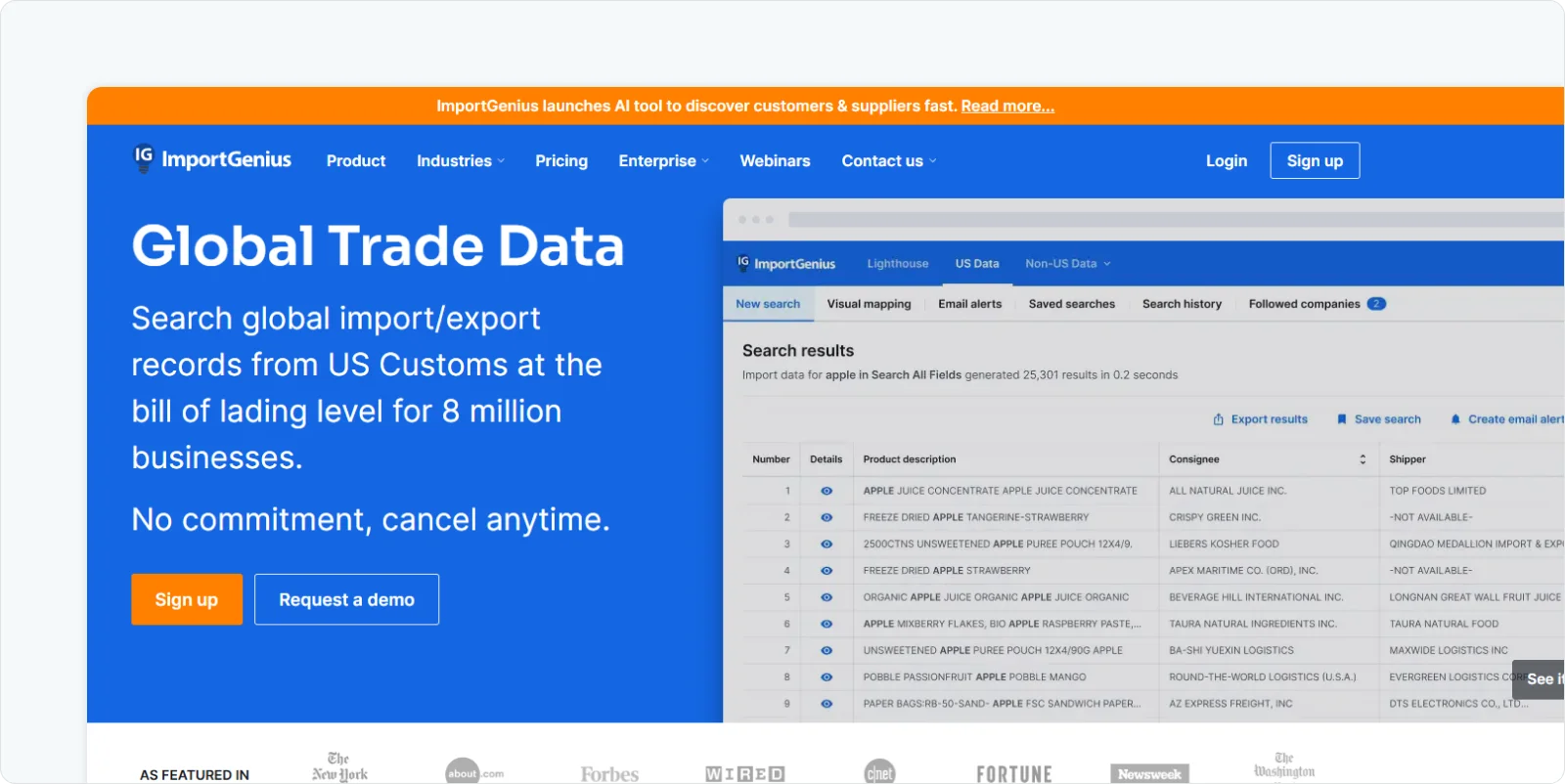 importgenius-homepage