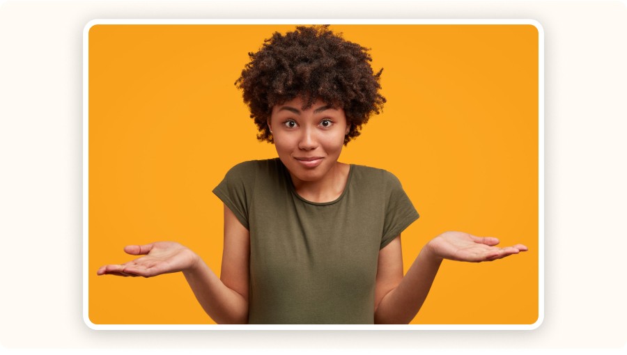 Personne hausse les épaules, expression interrogative
