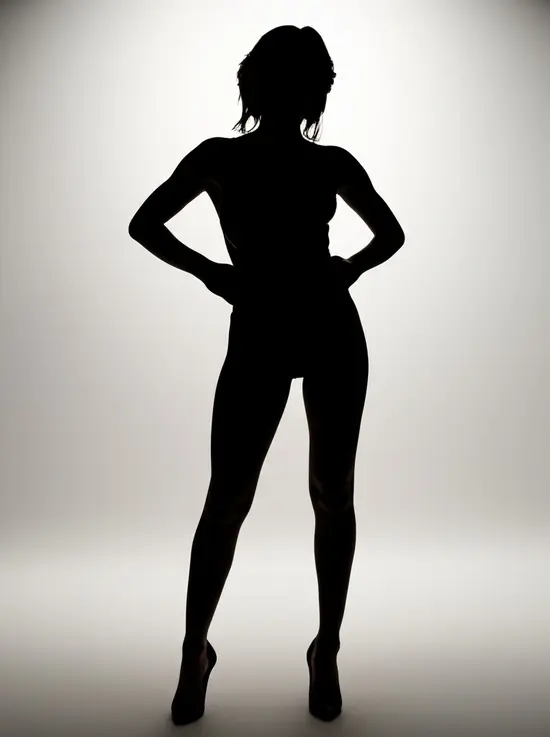 Leather outfit silhouette made with silhouette maker