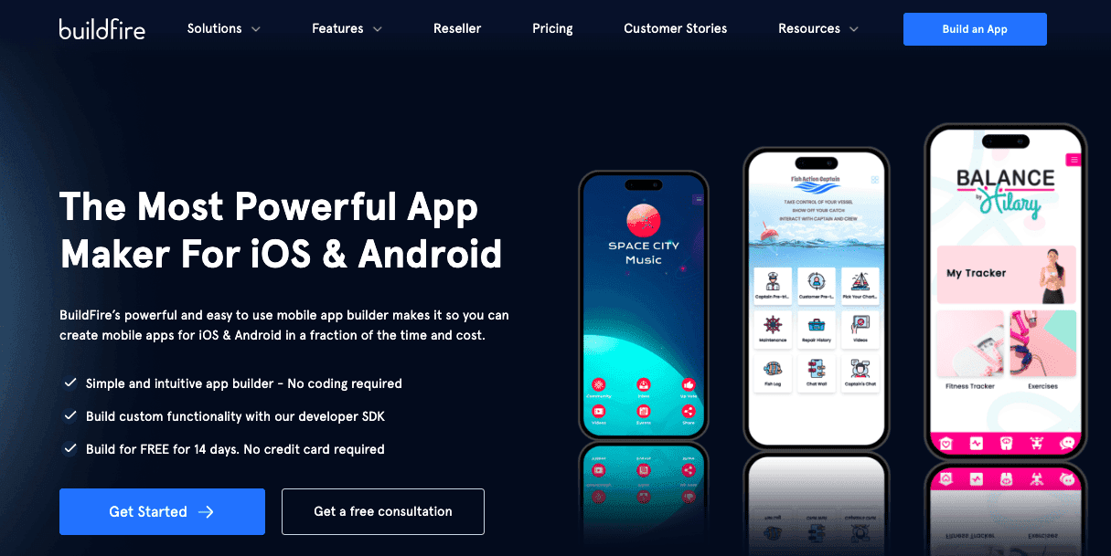 buildfire homepage