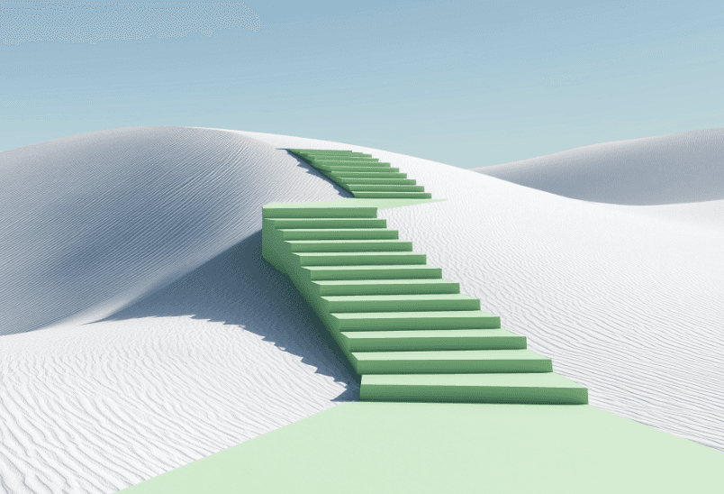 Two men discuss a project while standing at a laptop in an office.