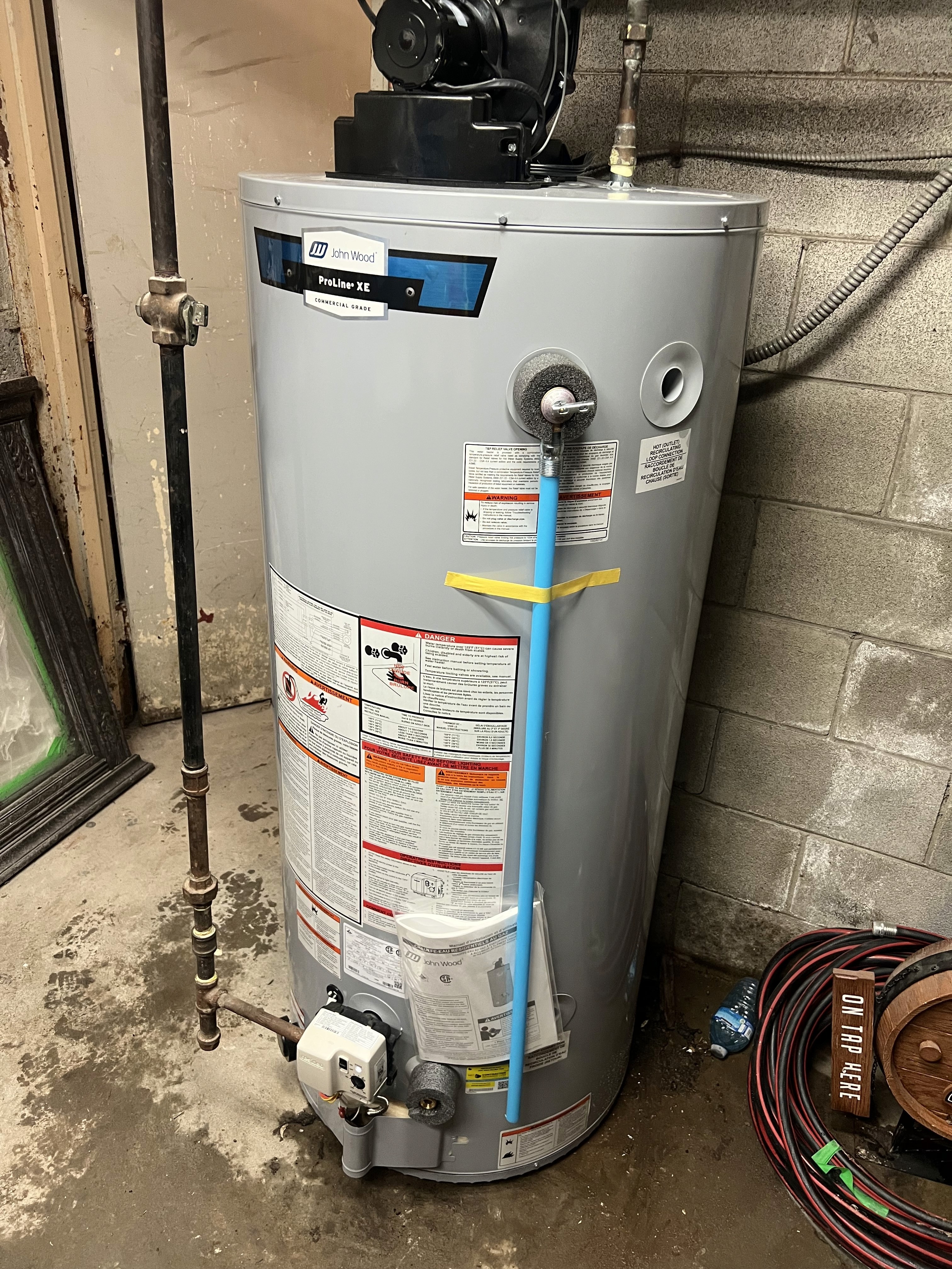 Residential hot water tank installation servicing Mississauga homeowners