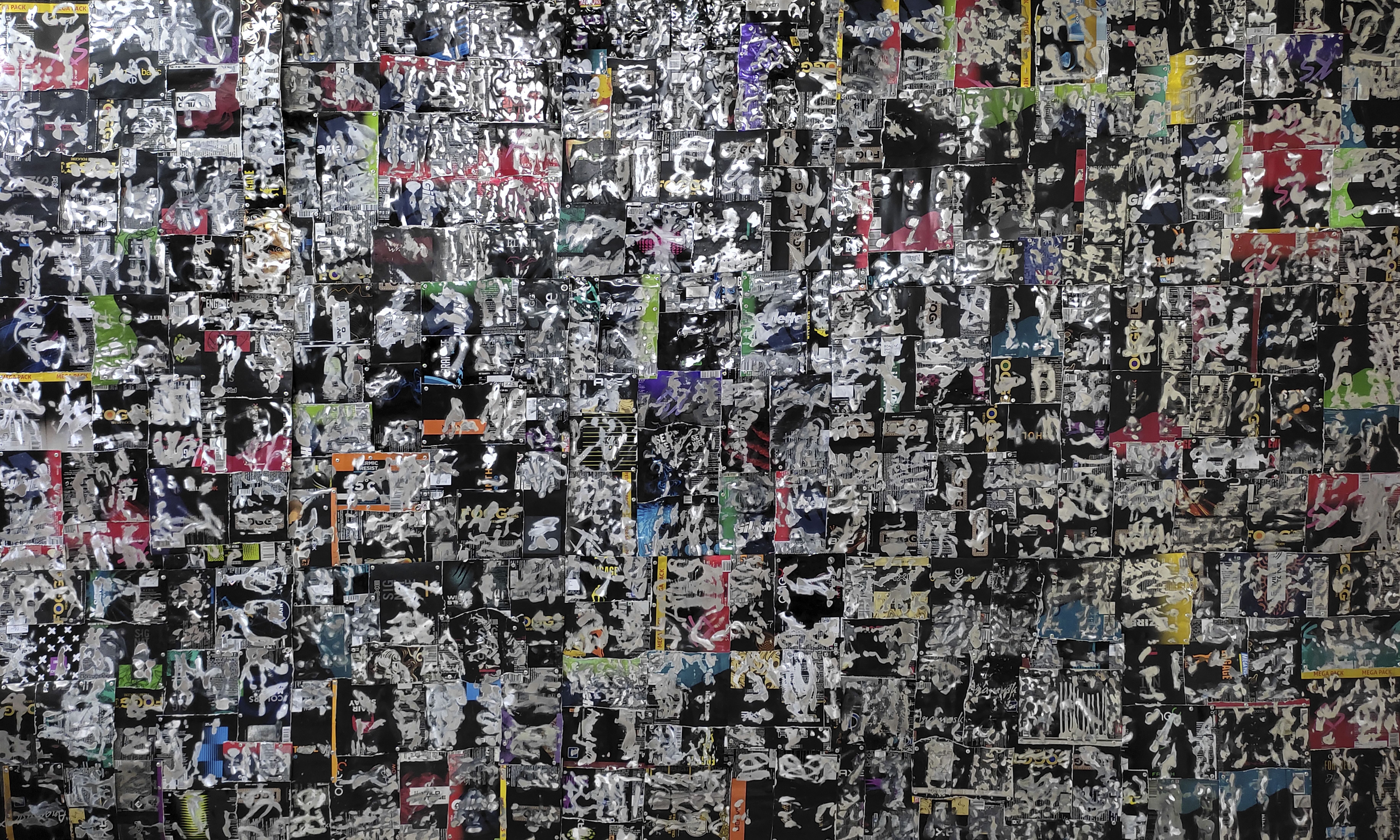 herd of sheep on road painting