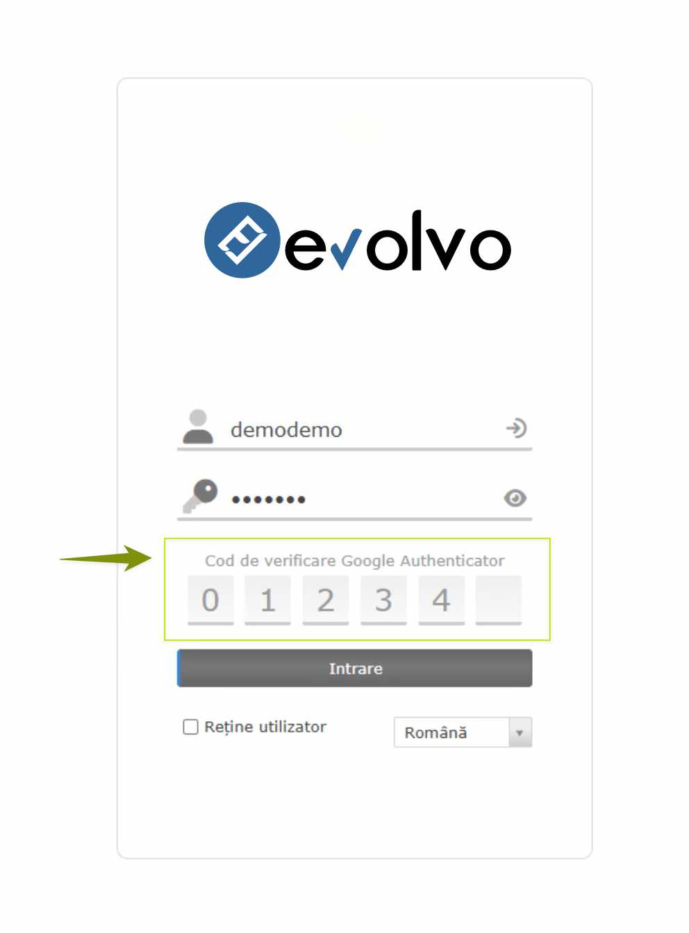 evolvo login
