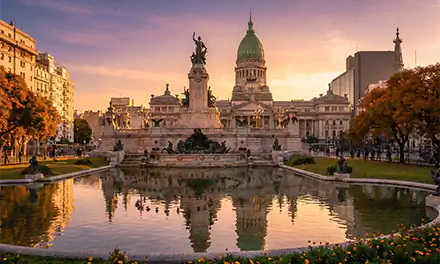 Congresso de Buenos Aires ao entardecer