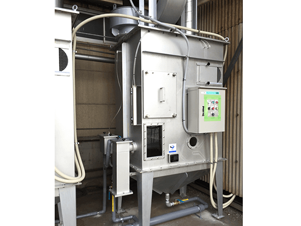 アコーの湿式集塵機「ウェットスクラバー」はシンプルな構造で高性能