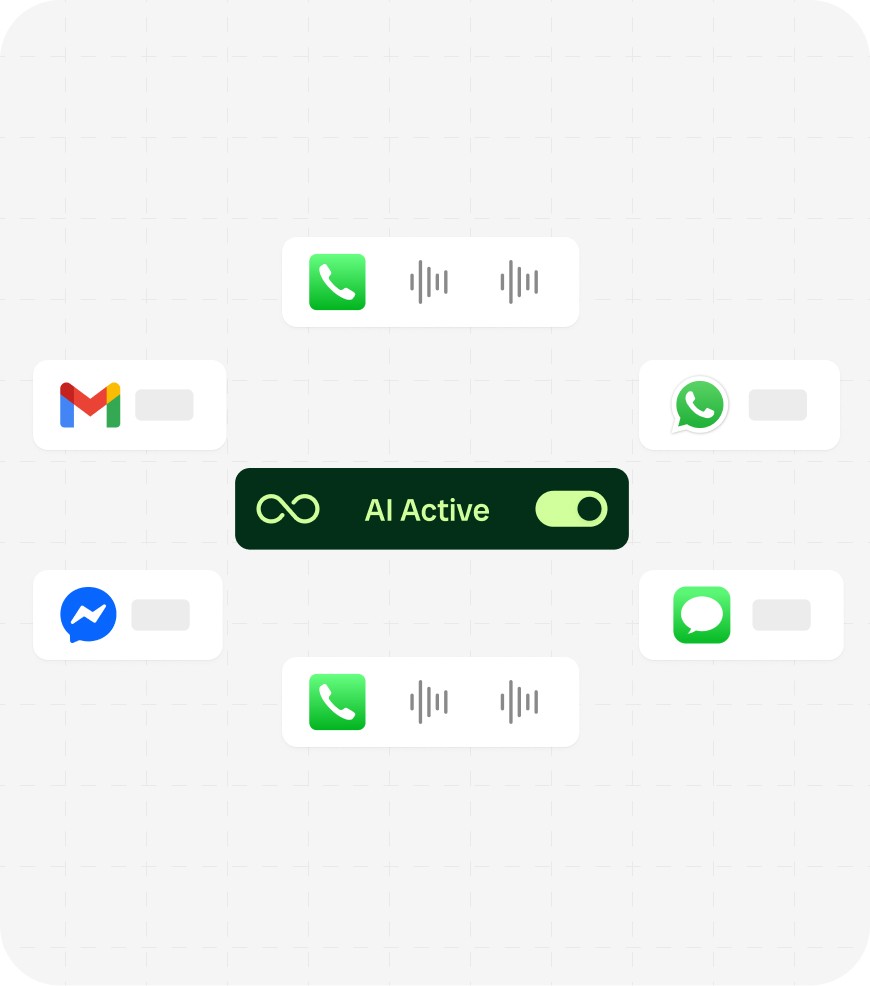 Vinny automatiza las tareas de gestión de propiedades, desde la escalación de mantenimiento hasta la renovación de arrendamientos, a través de WhatsApp, teléfono y Gmail.