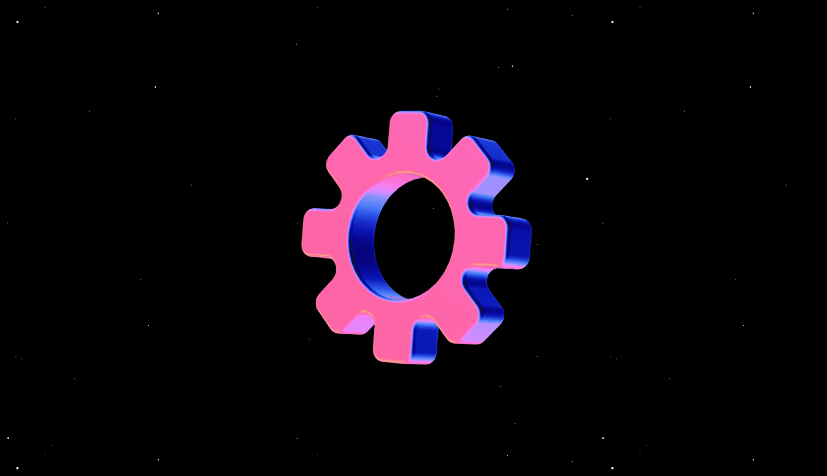 3D purple gear icon