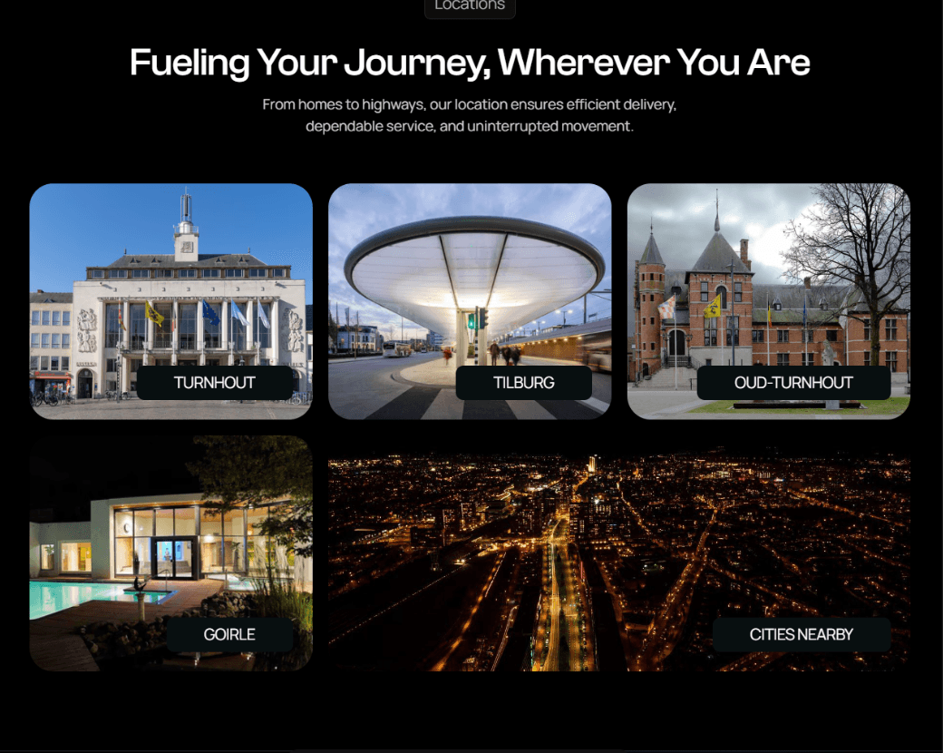revup - image of locations  along belgium