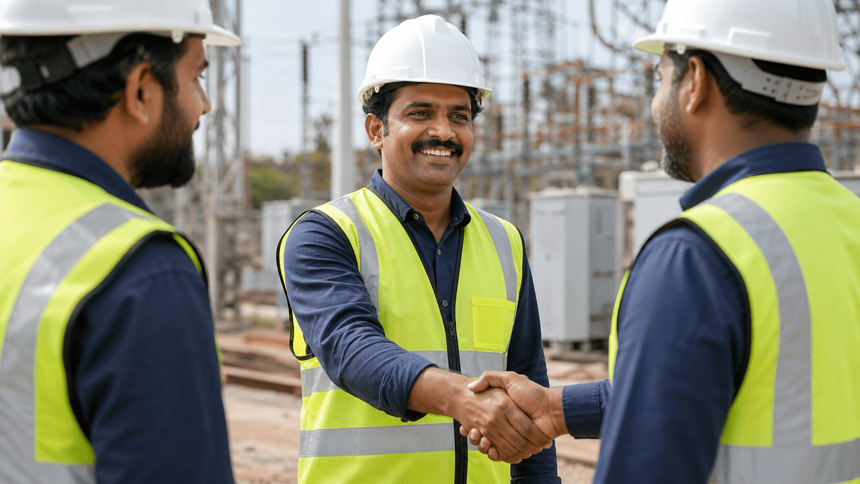 A group of adoor electricians.