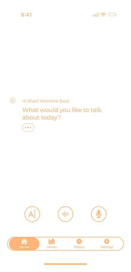 Outlines mobile applications and the phone bezeles. The ouline is entirely in the orange brand colorl