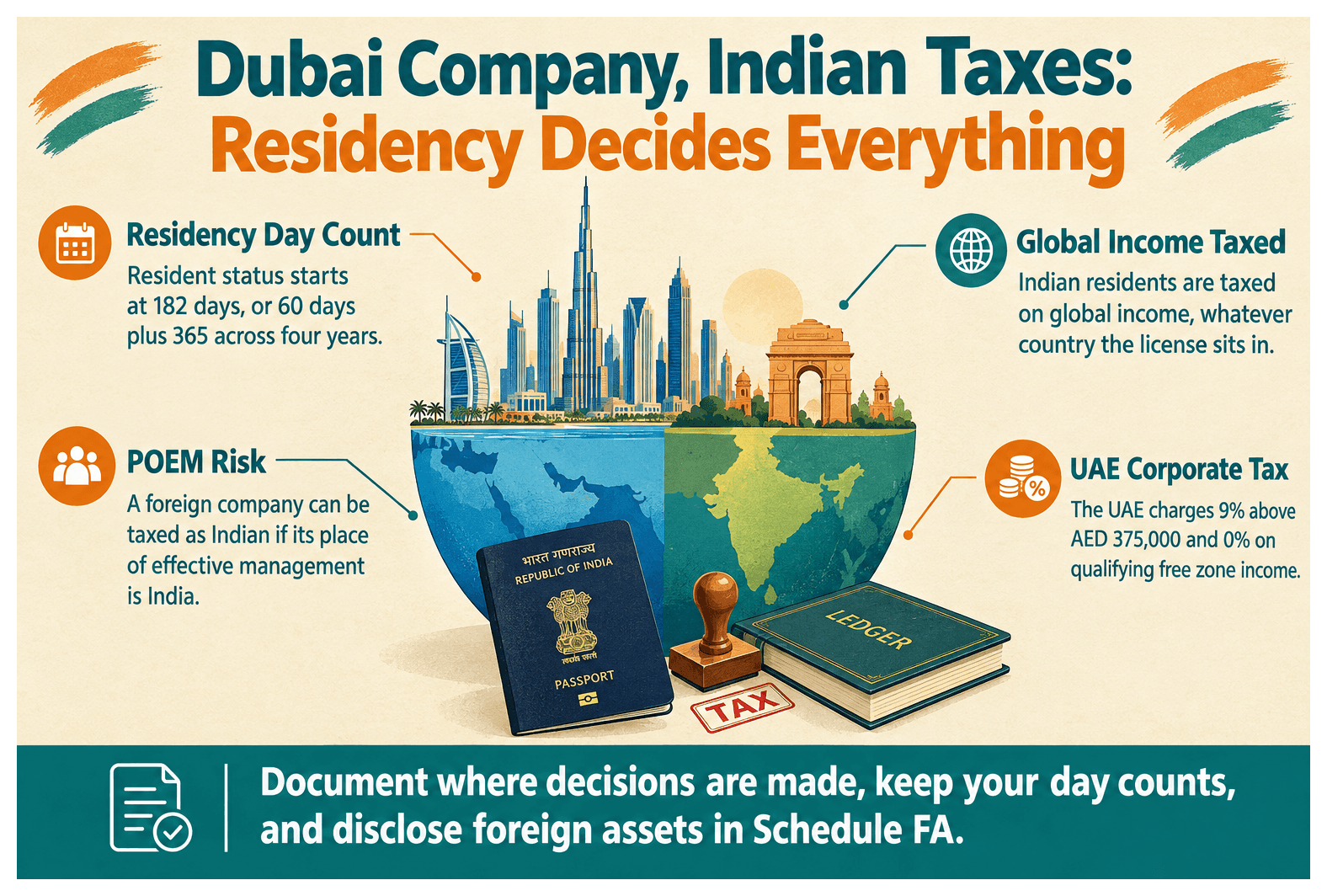 Infographic: What India Tax Rules Apply When You Also Own a Dubai Company