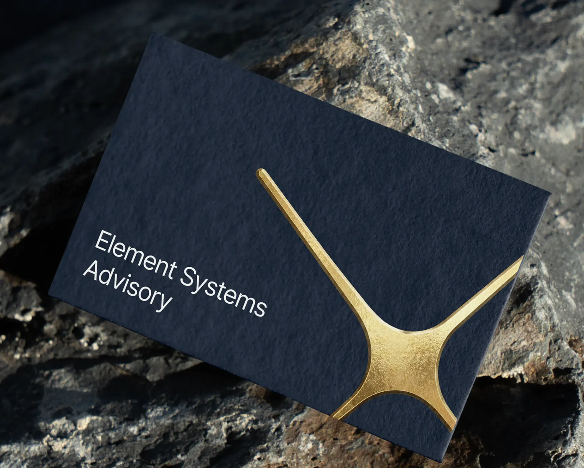 Business card design for the Element Systems Advisory identity system