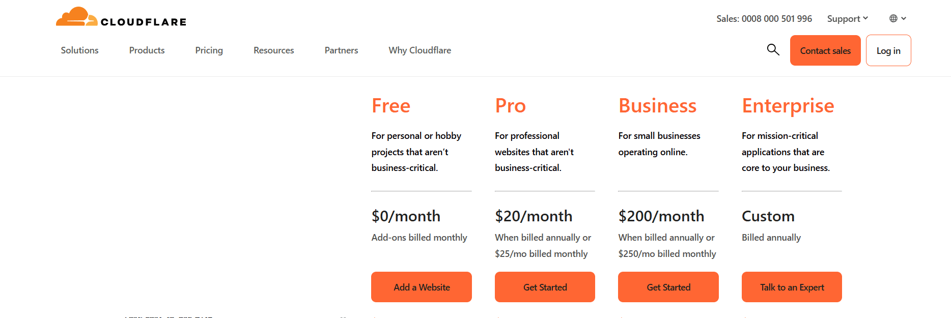 Cloudflare pricing