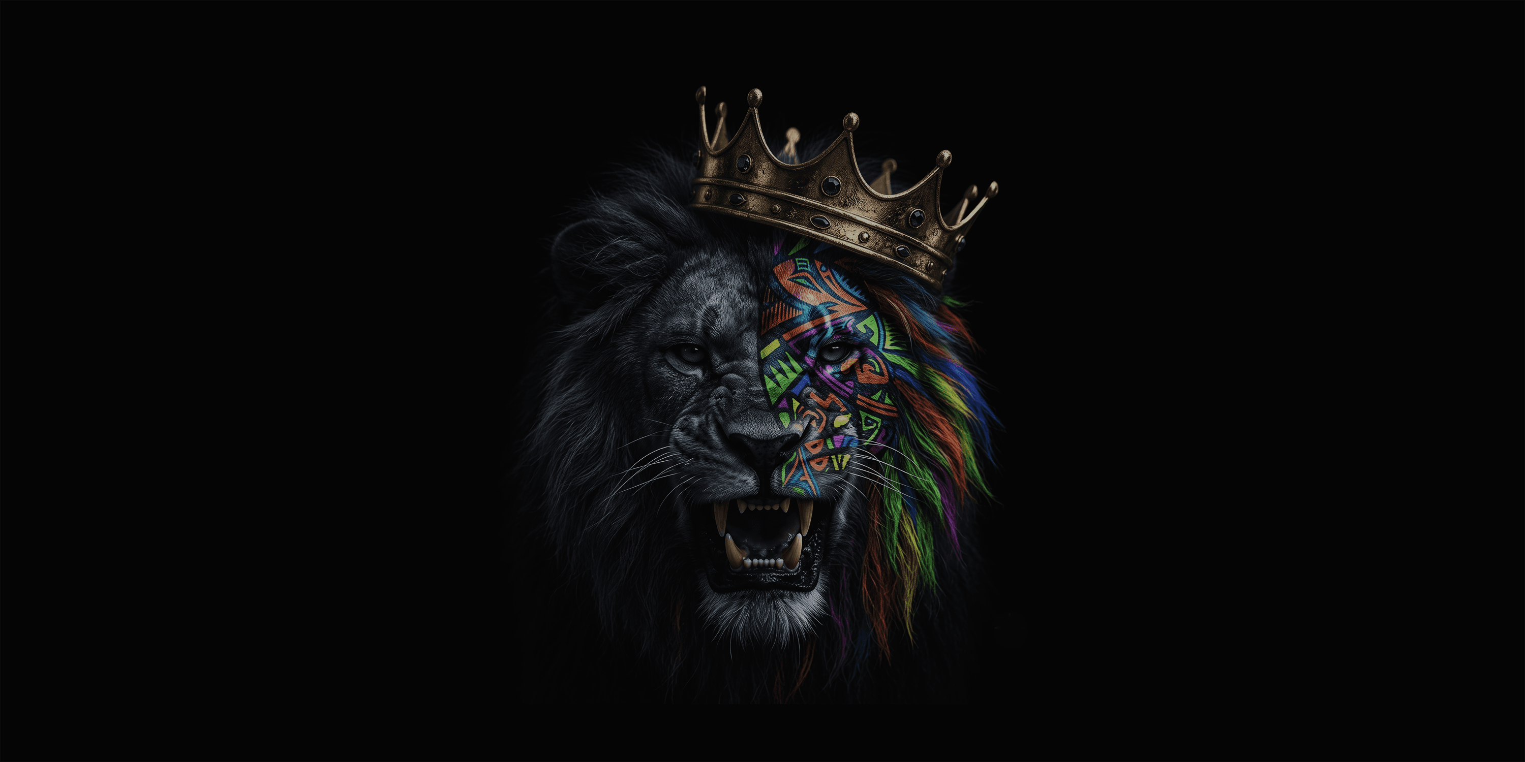 Lion portrait desktop