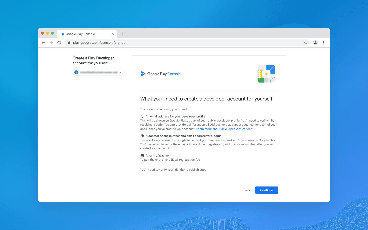 How to create multiple Google Play developer accounts