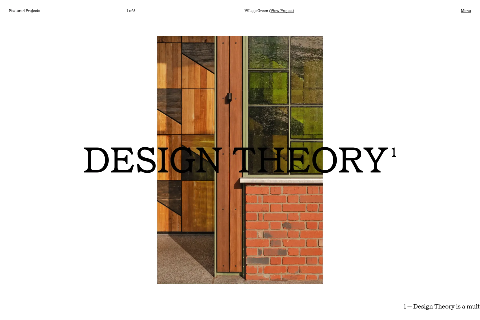 Screenshot of Design Theory website