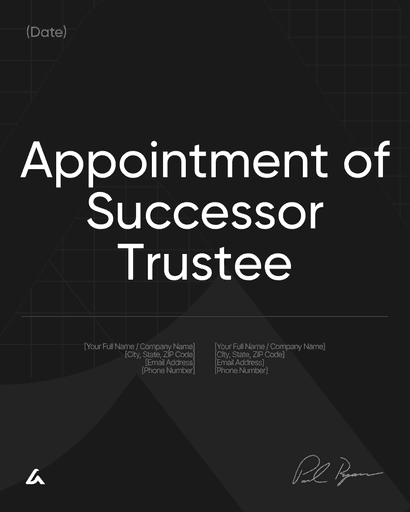 Appointment of Successor Trustee