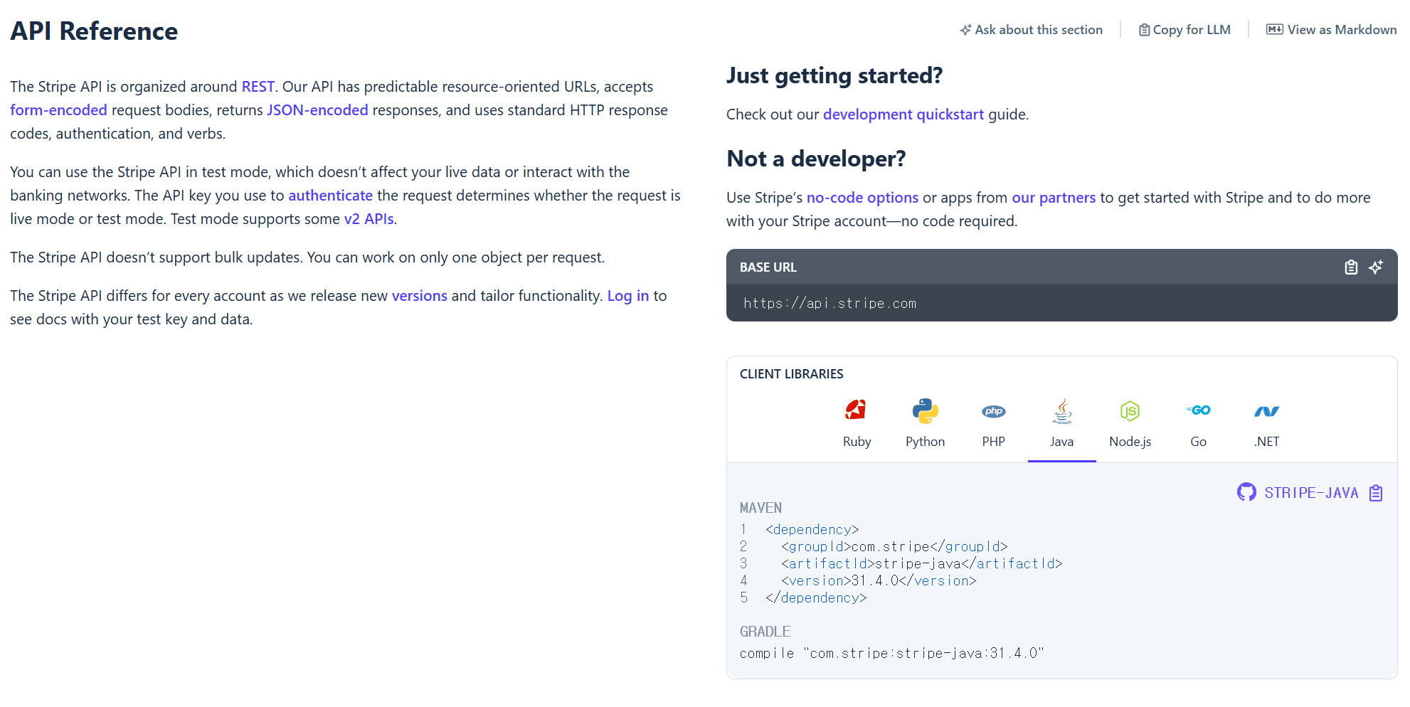 stripe api