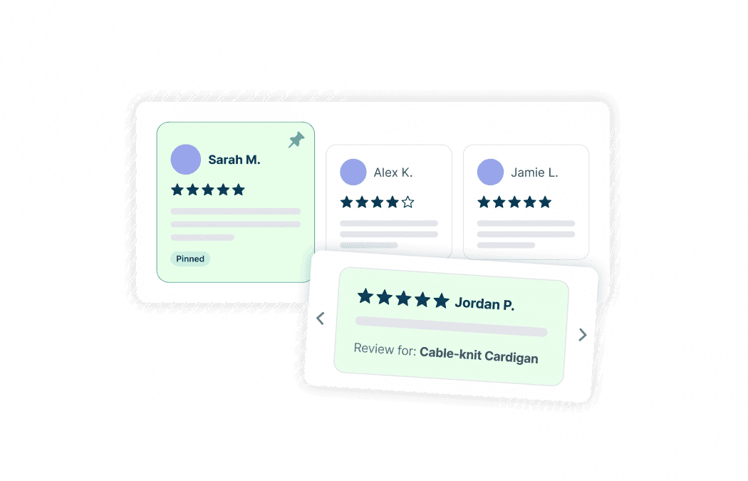 Group & bundle reviews in widgets
