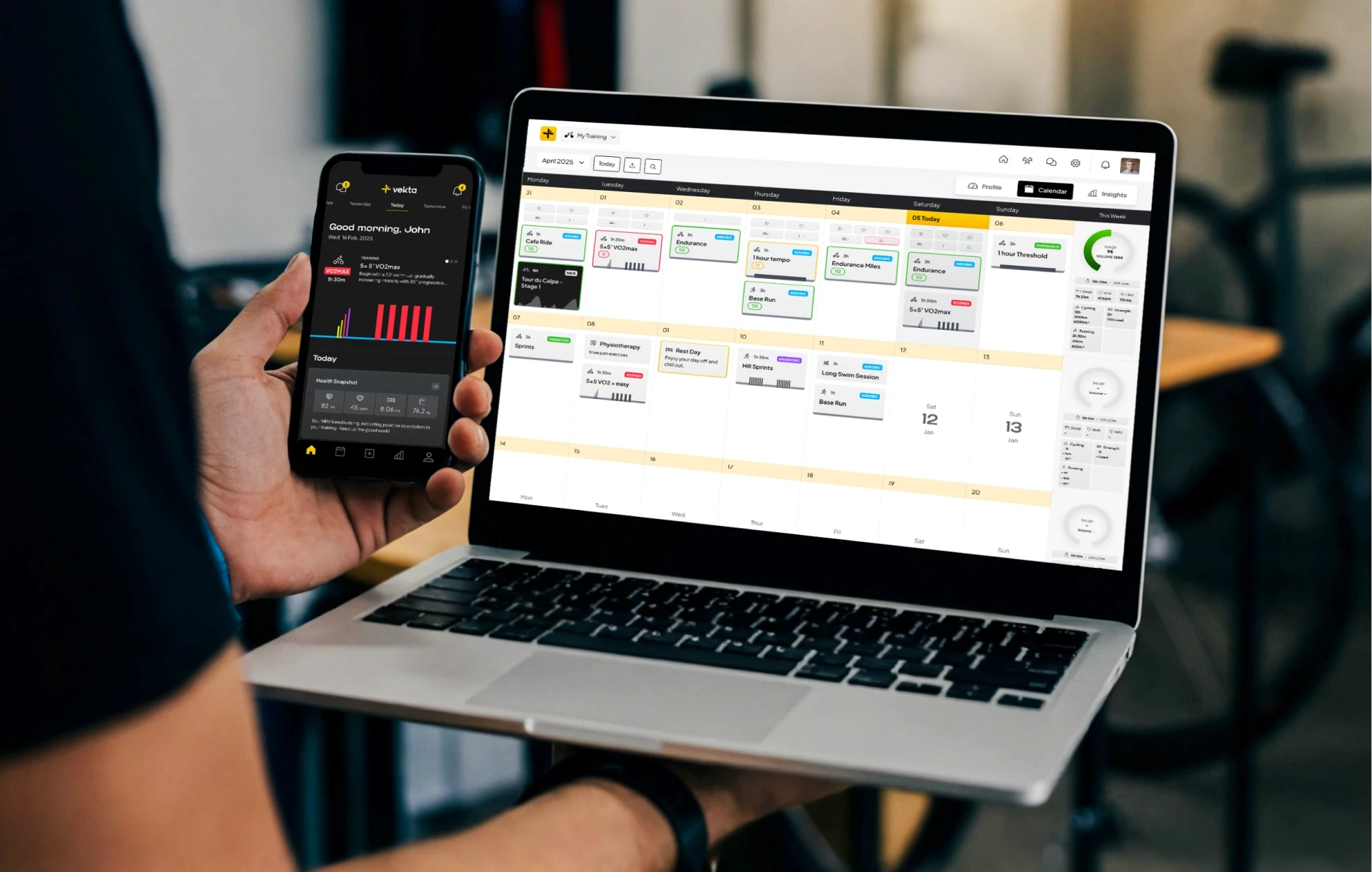 Vekta training and coaching platform