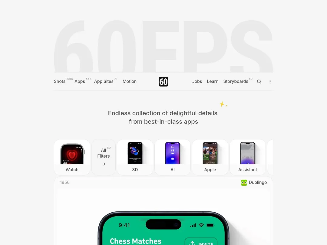 Focused image of an iPhone app displaying "Chess Matches" at chess.com.